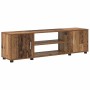 Juego de mueble de TV de 4 piezas 4 pcs Madera antigua