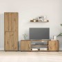 Juego de mueble de TV de 4 piezas 4 pcs Roble artisan