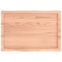 Tablero mesa madera tratada borde natural marrón 80x50x(2-4) cm