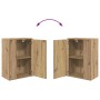 Juego de mueble de TV de 4 piezas 4 pcs Roble artisan