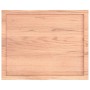 Tablero mesa madera tratada borde natural marrón 80x60x(2-4) cm