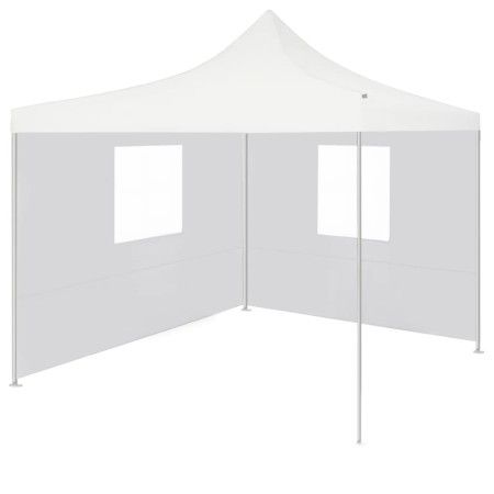 Professionelles Faltzelt mit 2 weißen Stahlwänden 3x3 m von vidaXL, Zelte und Pavillons - Ref: Foro24-48862, Preis: 160,49 €,...