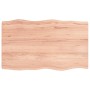Tablero mesa madera tratada borde natural marrón 100x60x(2-4)cm