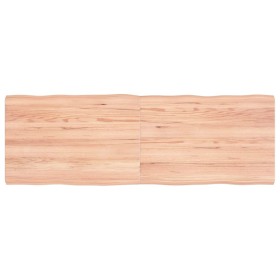 Tablero mesa madera tratada borde natural marrón 120x40x(2-4)cm Tablero mesa madera tratada borde natural marrón 120x40x(2-4)cm
