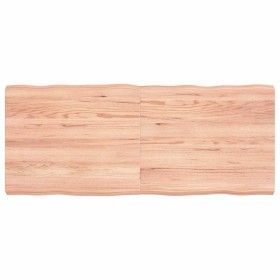 Tablero mesa madera tratada borde natural marrón 120x50x(2-6)cm Tablero mesa madera tratada borde natural marrón 120x50x(2-6)cm