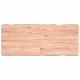Tablero mesa madera tratada borde natural marrón 120x50x(2-6)cm Tablero mesa madera tratada borde natural marrón 120x50x(2-6)cm