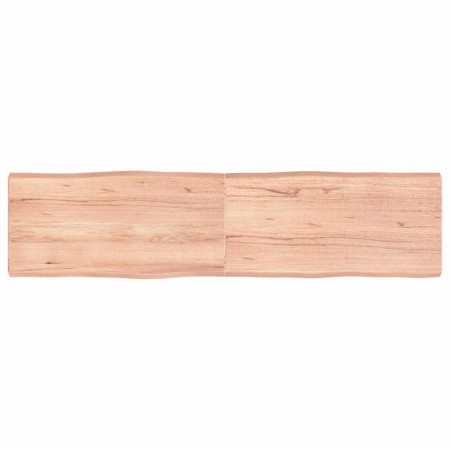 Tablero mesa madera tratada borde natural marrón 160x40x(2-6)cm