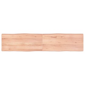 Tablero mesa madera tratada borde natural marrón 180x40x(2-6)cm Tablero mesa madera tratada borde natural marrón 180x40x(2-6)cm