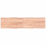 Tablero mesa madera tratada borde natural marrón 200x50x(2-6)cm