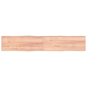 Tablero mesa madera tratada borde natural marrón 220x40x(2-6)cm Tablero mesa madera tratada borde natural marrón 220x40x(2-6)cm