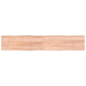 Tablero mesa madera tratada borde natural marrón 220x40x(2-6)cm Tablero mesa madera tratada borde natural marrón 220x40x(2-6)cm