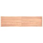Tablero mesa madera tratada borde natural marrón 220x50x(2-4)cm