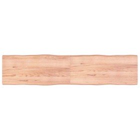 Tablero mesa madera tratada borde natural marrón 220x50x(2-6)cm Tablero mesa madera tratada borde natural marrón 220x50x(2-6)cm