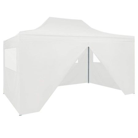 Professionelles faltbares Zelt mit 4 Wänden aus weißem Stahl 3x4 m von vidaXL, Zelte und Pavillons - Ref: Foro24-48900, Preis...