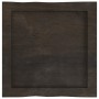Tablero mesa madera tratada borde vivo marrón 40x40x(2-4) cm