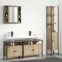 Juego de muebles de baño 4 pcs Roble Sonoma 33 x 33 x 185.5 cm