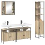 Juego de muebles de baño 4 pcs Roble Sonoma 33 x 33 x 185.5 cm