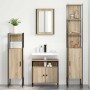 Juego de muebles de baño 4 pcs Roble Sonoma 33 x 33 x 185.5 cm