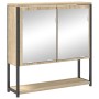 Juego de muebles de baño con estante 4 pcs Roble Sonoma Mediano