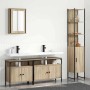 Juego de muebles de baño 4 pcs Roble Sonoma 33 x 33 x 185.5 cm