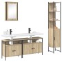 Juego de muebles de baño 4 pcs Roble Sonoma 33 x 33 x 185.5 cm
