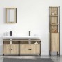 Juego de muebles de baño 4 pcs Roble Sonoma 33 x 33 x 185.5 cm