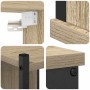 Juego de muebles de baño 4 pcs Roble Sonoma 33 x 33 x 185.5 cm