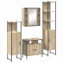 Juego de muebles de baño 4 pcs Roble Sonoma 33 x 33 x 185.5 cm