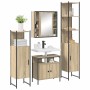 Juego de muebles de baño 4 pcs Roble Sonoma 33 x 33 x 185.5 cm