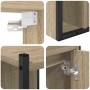 Juego de muebles de baño 4 pcs Roble Sonoma 33 x 33 x 185.5 cm
