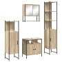Juego de muebles de baño 4 pcs Roble Sonoma 33 x 33 x 185.5 cm