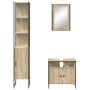 Juego de muebles de baño 3 pcs Roble Sonoma 33 x 33 x 185.5 cm