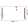 Tablero mesa madera tratada borde vivo marrón 80x40x(2-6) cm