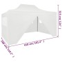 Professionelles faltbares Zelt mit 4 Wänden aus weißem Stahl 3x4 m von vidaXL, Zelte und Pavillons - Ref: Foro24-48900, Preis...