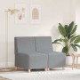 Unidad de Sofá Modular sin Brazos 2 pcs Gris claro