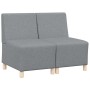 Unidad de Sofá Modular sin Brazos 2 pcs Gris claro