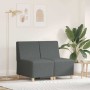Unidad de Sofá Modular sin Brazos 2 pcs Gris oscuro