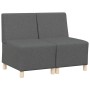 Unidad de Sofá Modular sin Brazos 2 pcs Gris oscuro