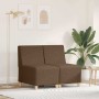 Unidad de Sofá Modular sin Brazos 2 pcs Marrón 55 x 74 x 82 cm