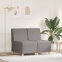 Unidad de Sofá Modular sin Brazos 2 pcs Taupé 55 x 74 x 82 cm