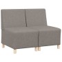 Unidad de Sofá Modular sin Brazos 2 pcs Taupé 55 x 74 x 82 cm