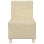 Unidad de Sofá Modular sin Brazos 2 pcs Crema 55 x 74 x 82 cm