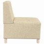 Unidad de Sofá Modular sin Brazos 2 pcs Crema 55 x 74 x 82 cm