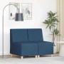 Unidad de Sofá Modular sin Brazos 2 pcs Azul 55 x 74 x 82 cm
