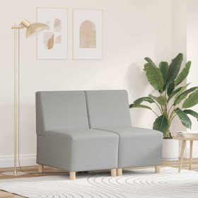Unidad de Sofá Modular sin Brazos 2 pcs Gris nube