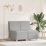 Unidad de Sofá Modular sin Brazos 2 pcs Gris nube