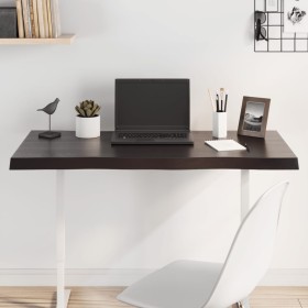 Tablero mesa madera tratada borde vivo marrón 100x60x(2-4) cm Tablero mesa madera tratada borde vivo marrón 100x60x(2-4) cm