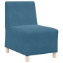 Unidad de Sofá Modular sin Brazos 2 pcs Azul 55 x 74 x 82 cm