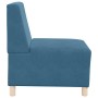 Unidad de Sofá Modular sin Brazos 2 pcs Azul 55 x 74 x 82 cm