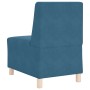 Unidad de Sofá Modular sin Brazos 2 pcs Azul 55 x 74 x 82 cm